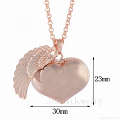 Heart Sliver Gold Plated Mexican Bola Angel Baby Bell Ball Engelsrufer Pendant