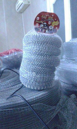 galvanised wire mesh rolls iron sponge scrubber  5