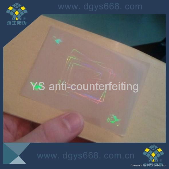transparent hologram overlay for ID card 2
