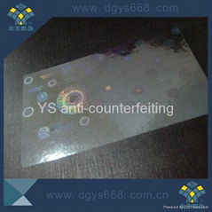 transparent hologram overlay for ID card