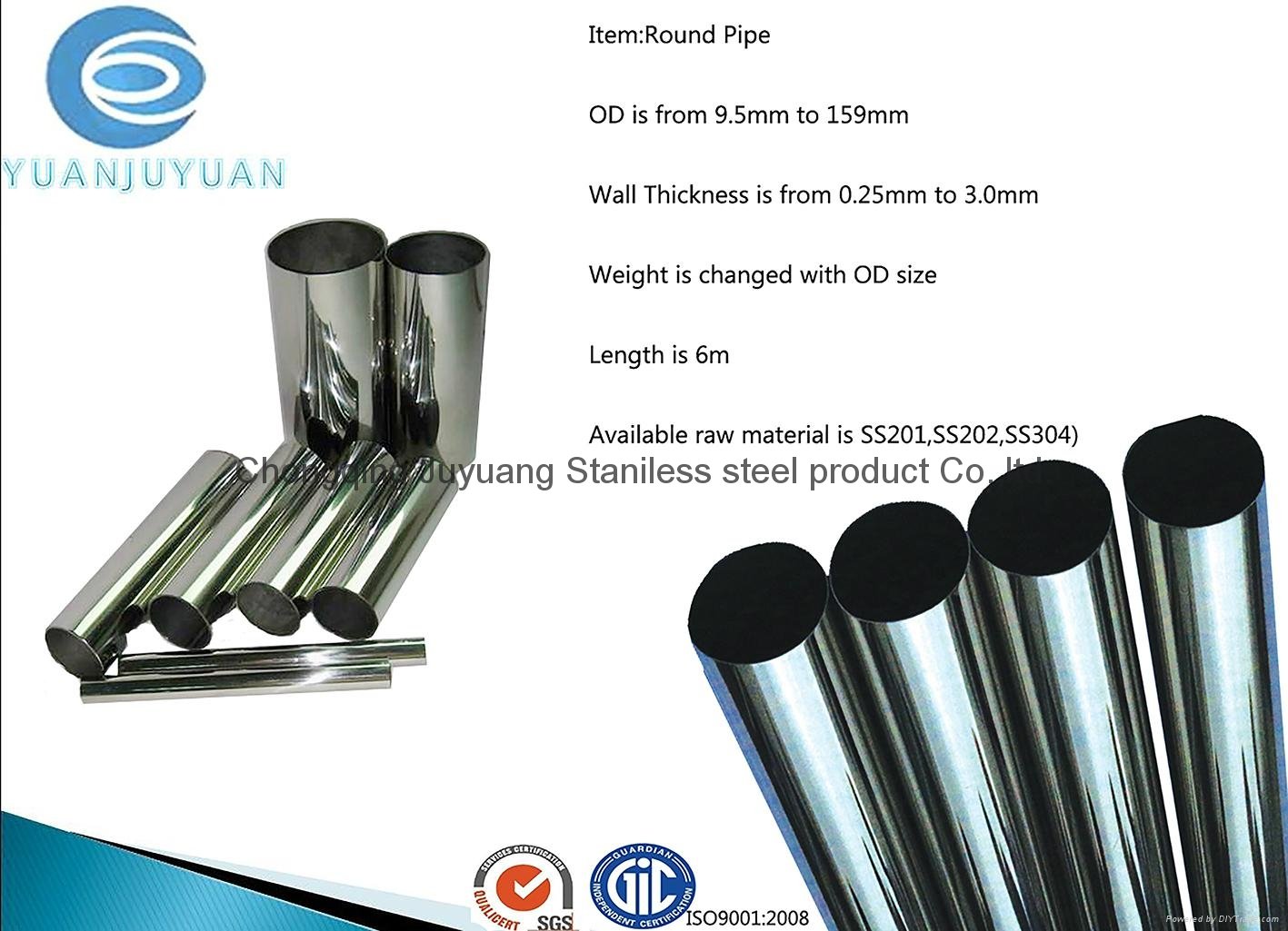 stainless steel round pipe 3