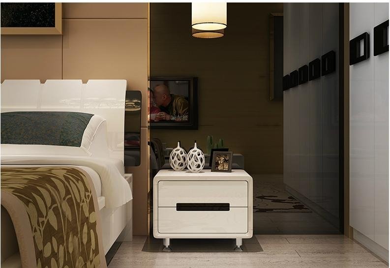  King queen Adults bedroom furniture sets be d +2 bedside+dresser table +stool) 3