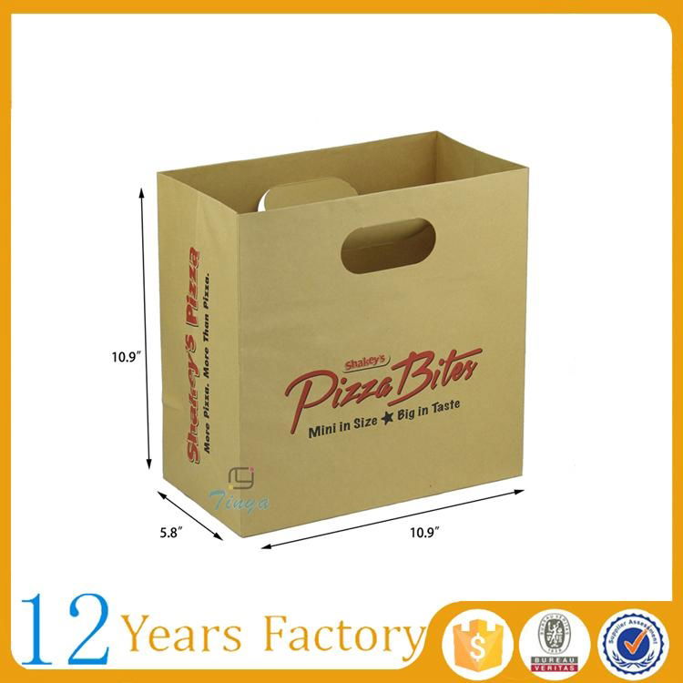 die cut block bottom brown kraft paper bags