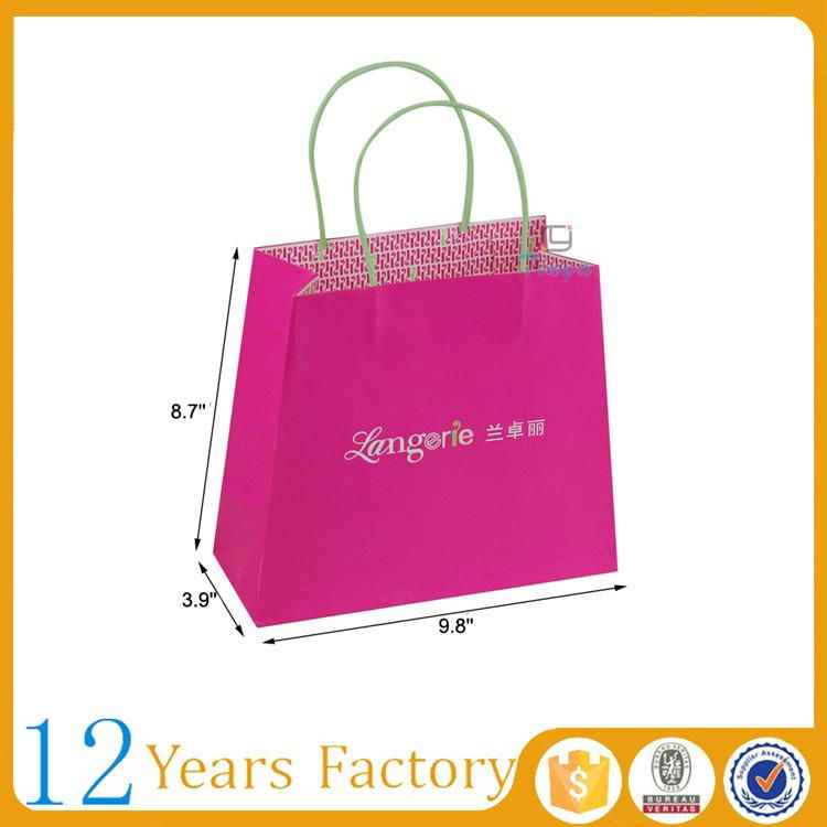 pink elegant gift advertising mini paper bag