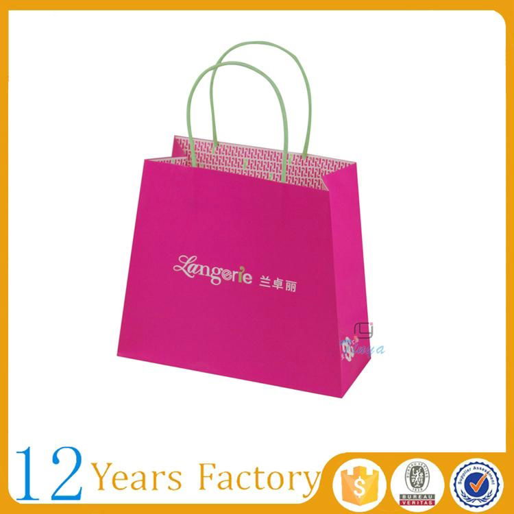 pink elegant gift advertising mini paper bag 3