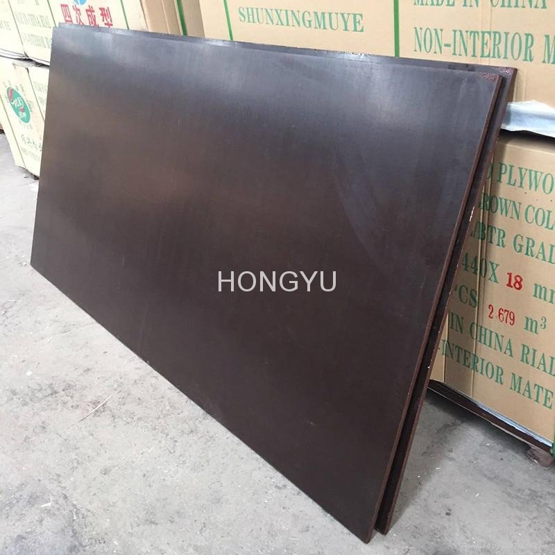 HONGYU 1220x2440x18mm phenolic glue shttering plywood  4
