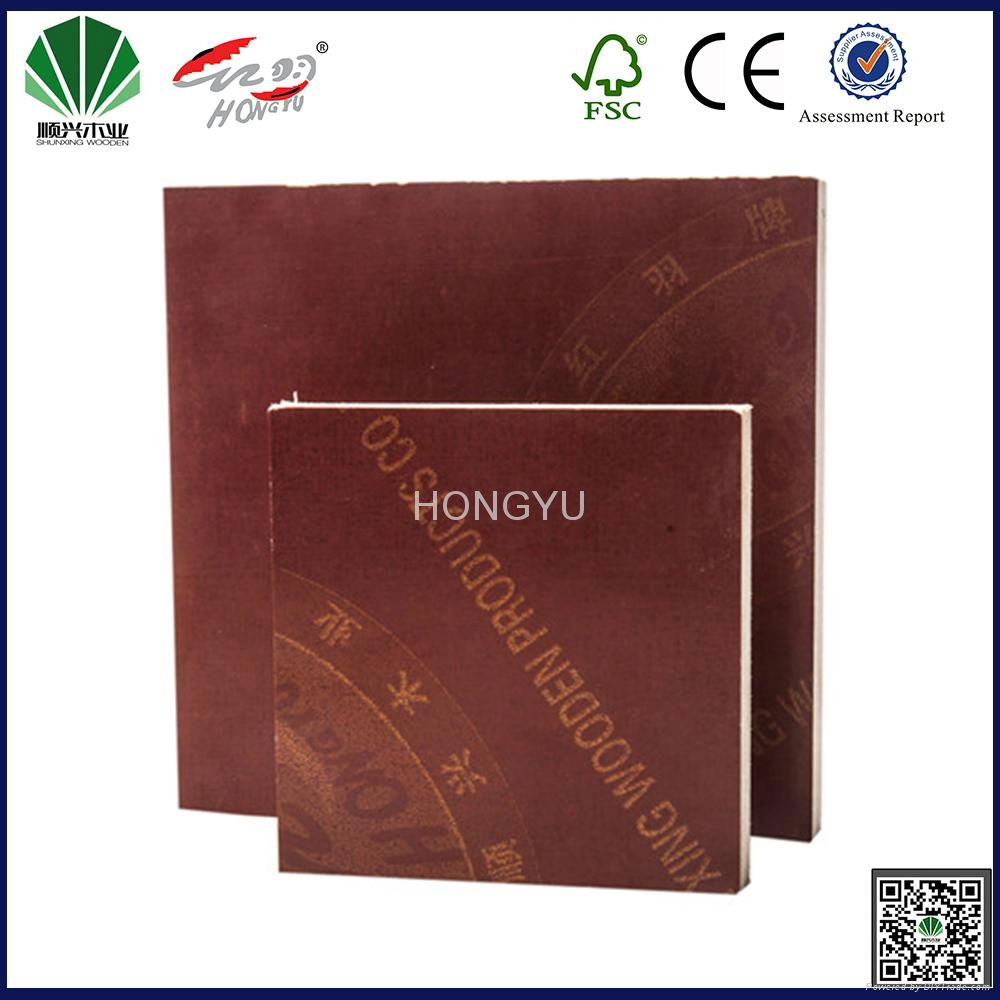 HONGYU phenolic wbp waterproof glue brown black film faced plywood 2