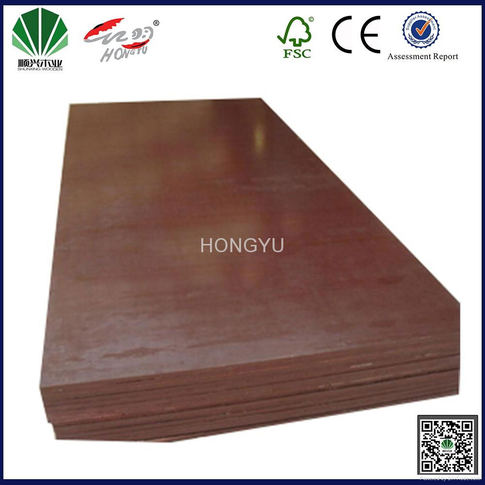HONGYU phenolic wbp waterproof glue brown black film faced plywood 3