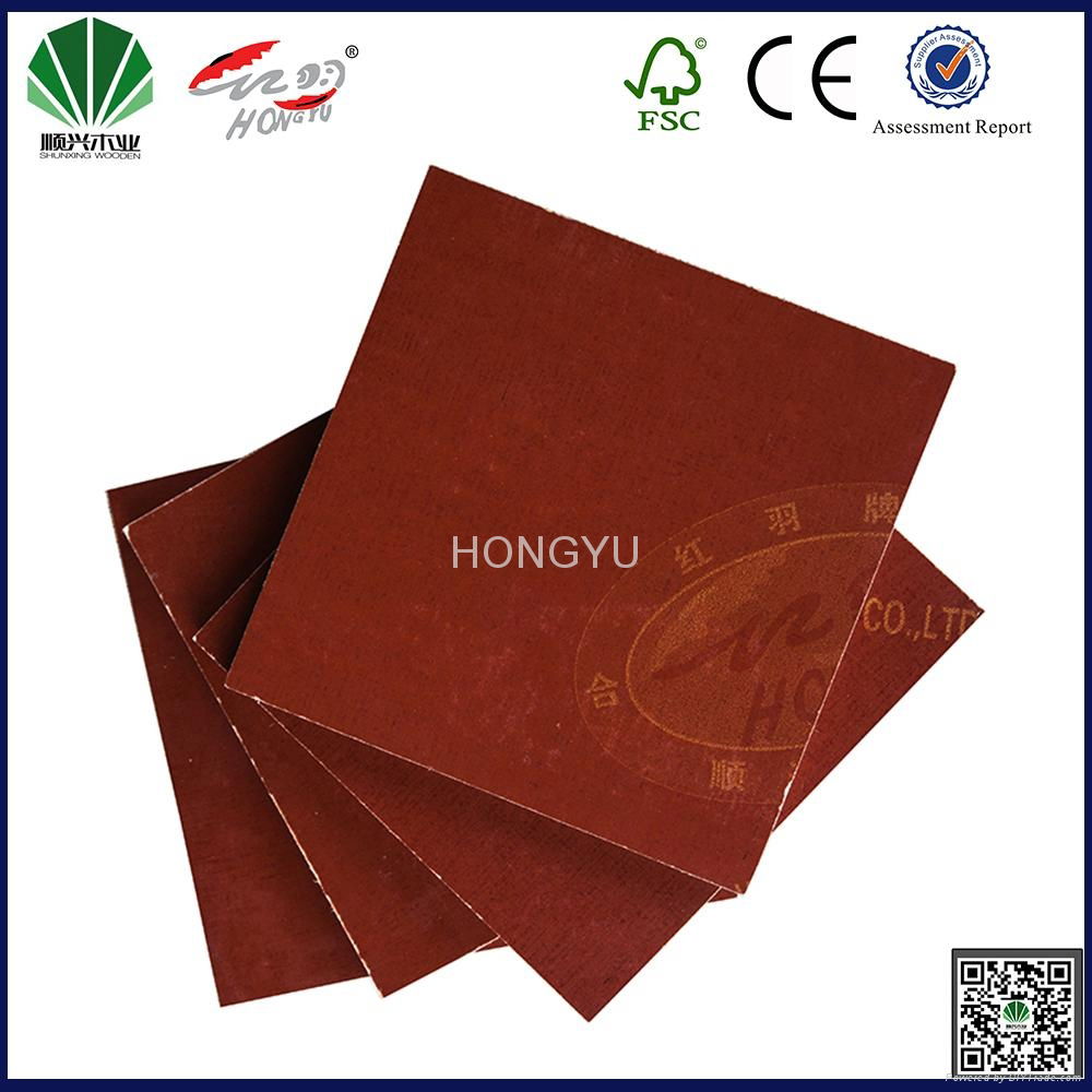 HONGYU phenolic wbp waterproof glue brown black film faced plywood 4