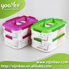 Plastic PP Compartment Food Storage Box