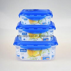 Set of 3 Airtight Plastic Food Storage