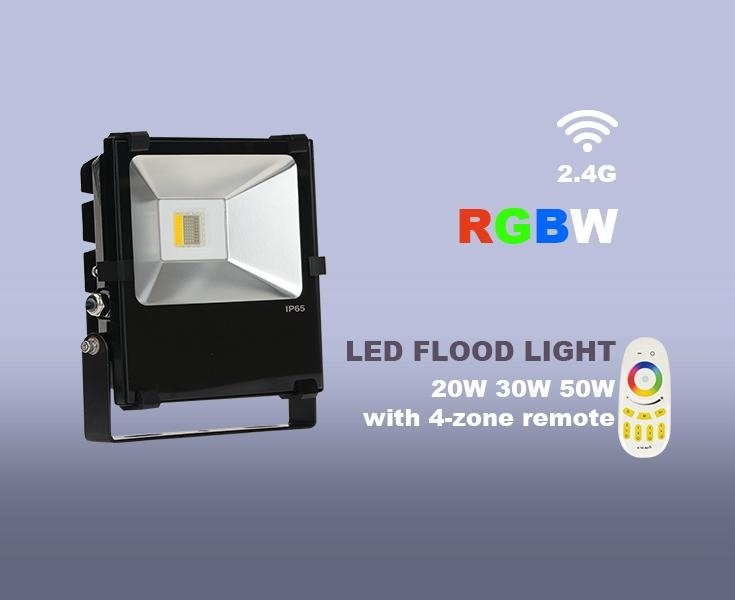 LED智能七彩RGBWWIFI无线遥控50W防水防潮户外灯