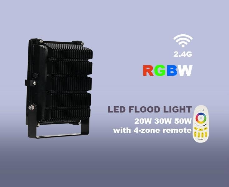 LED智能七彩RGBWWIFI无线遥控50W防水防潮户外灯 2