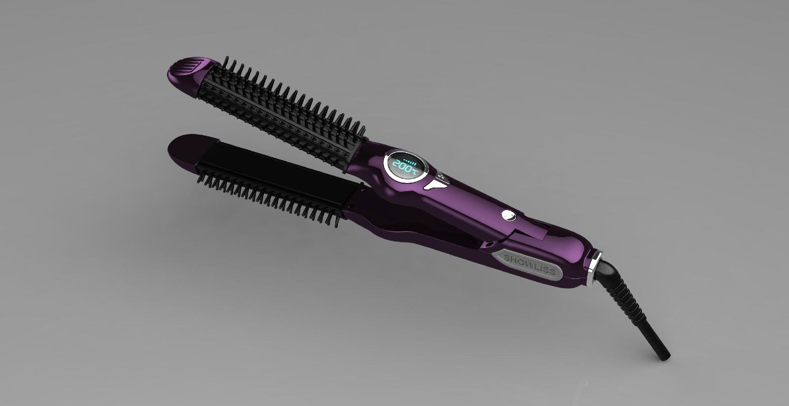 Hot Straightening Irons Come With LCD Display Electric Straight Hair Comb Brush 3