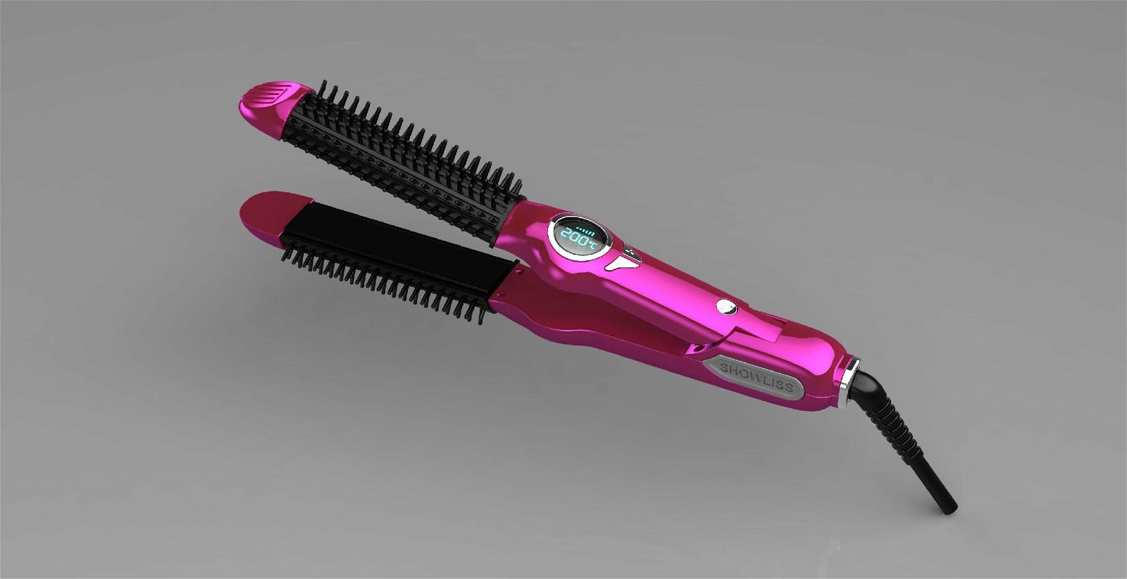 Hot Straightening Irons Come With LCD Display Electric Straight Hair Comb Brush 4