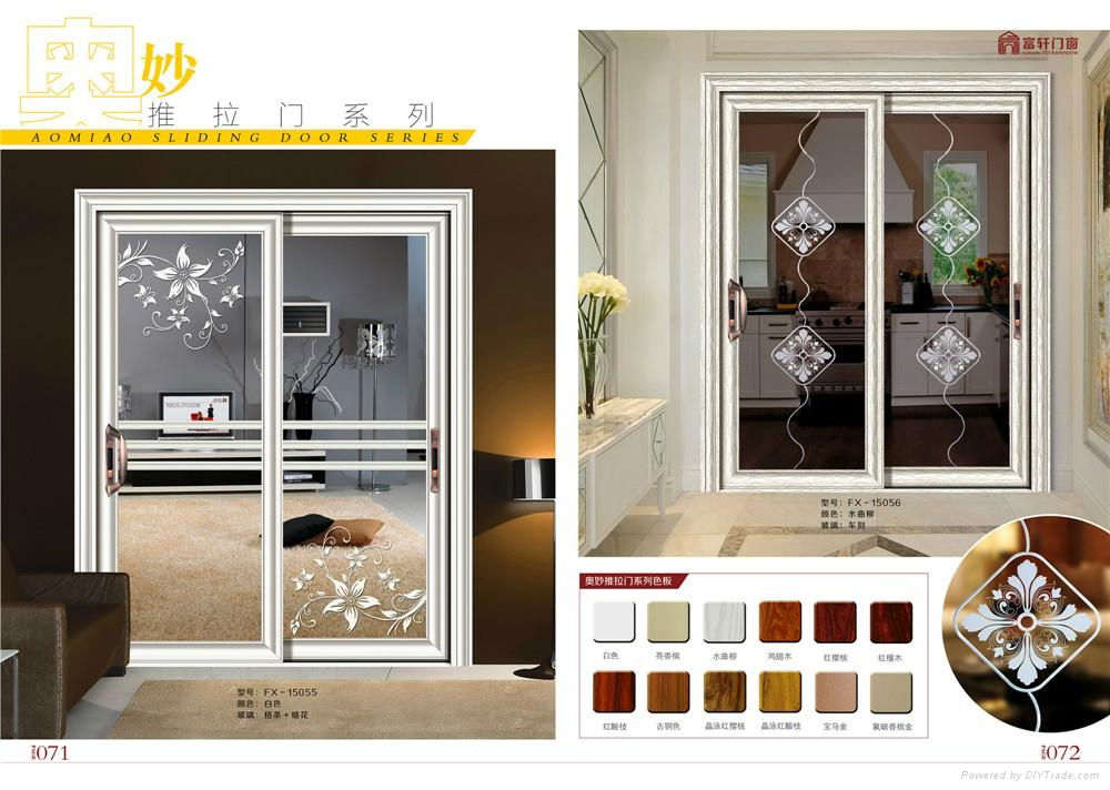 Fuxuan Best Price Aluminum Residential Glass Sliding Doors 2