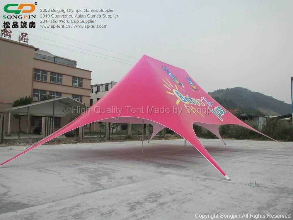 5Size Colorful Double Top Star Tent With Elegant Printing