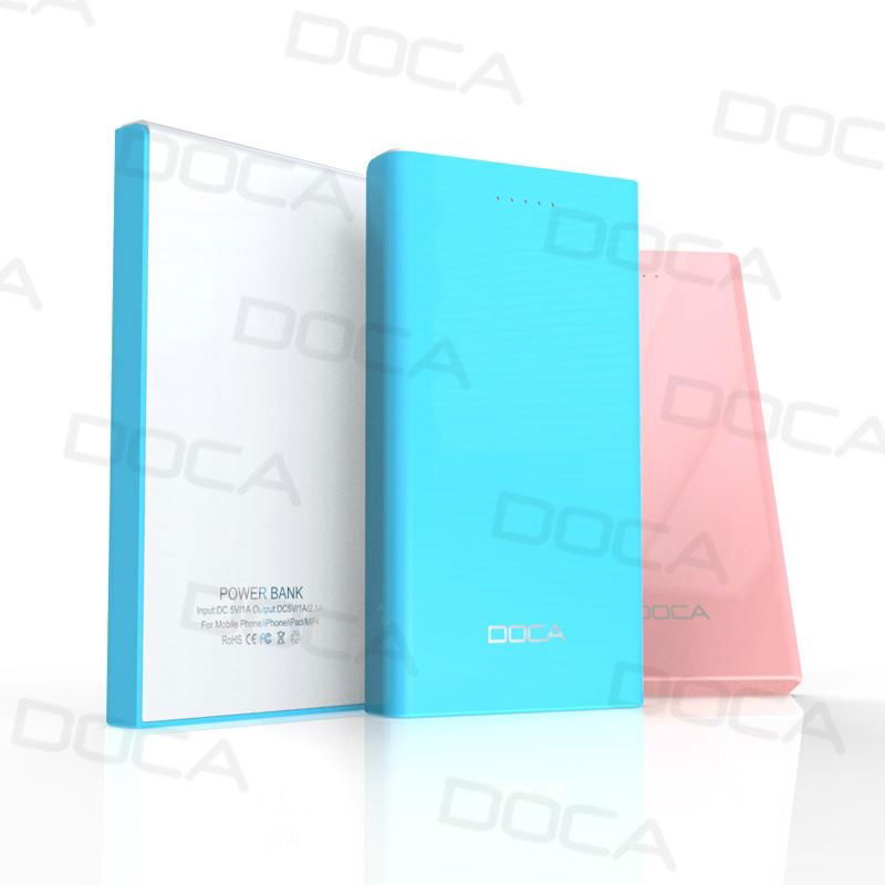 DOCA D605 6500mAh ultra thin dual USB power bank 3