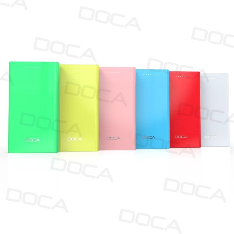 DOCA D605 6500mAh ultra thin dual USB power bank 4