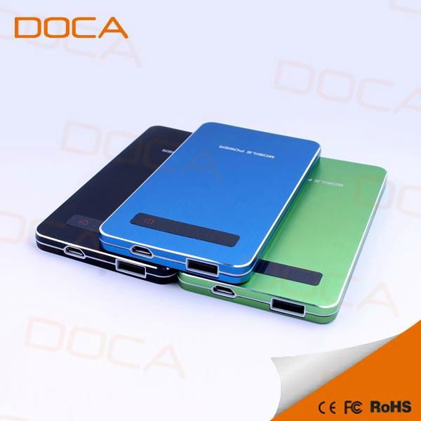 Unique design touch screen external power bank 3000-5000mAh for smart phone