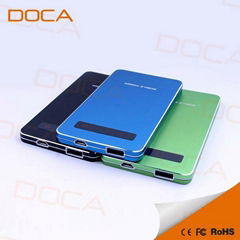 Unique design touch screen external power bank 3000-5000mAh for smart phone