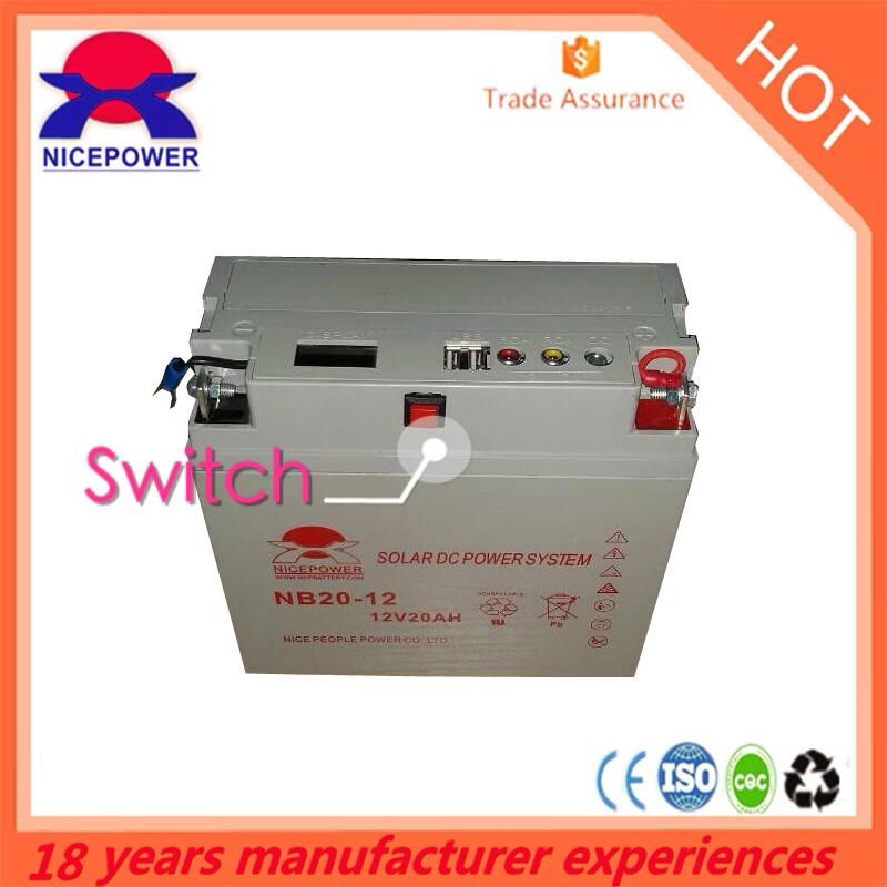 2015 NEW DESIGN USB MULTI  12V 20AH BATTERY