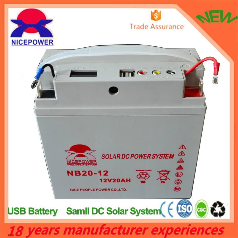 2015 NEW DESIGN USB MULTI  12V 20AH BATTERY 2