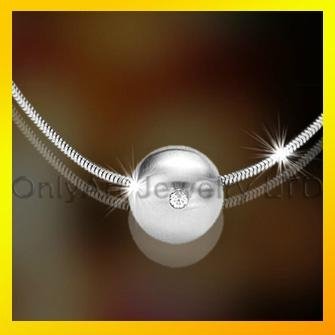 stainless steel jewelry simple design ball pendant