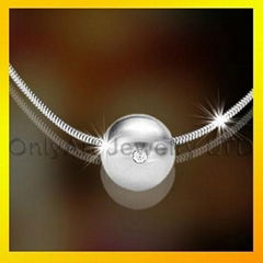 stainless steel jewelry simple design ball pendant