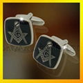 enamel inlaid masonic custom cufflinks 1