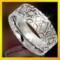 shiny polished  best service stainless steel cross ring 5