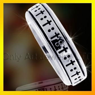 religious accessary cross engraved steel ring 5