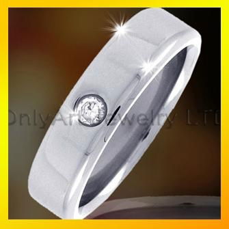 mens jewelry AAA CZ INLAID stainless steel ring  3