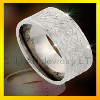 zircon inlaid steel jewelry unique design ring 5