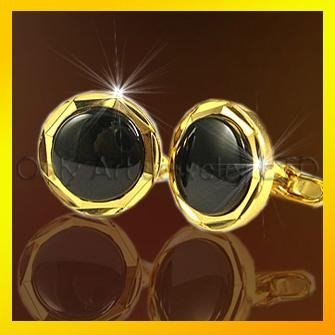 Top quality fashion gold plating fashion cufflinks and stud set for men 4