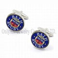 unique design memorable gift transparent enamel custom cufflinks  1