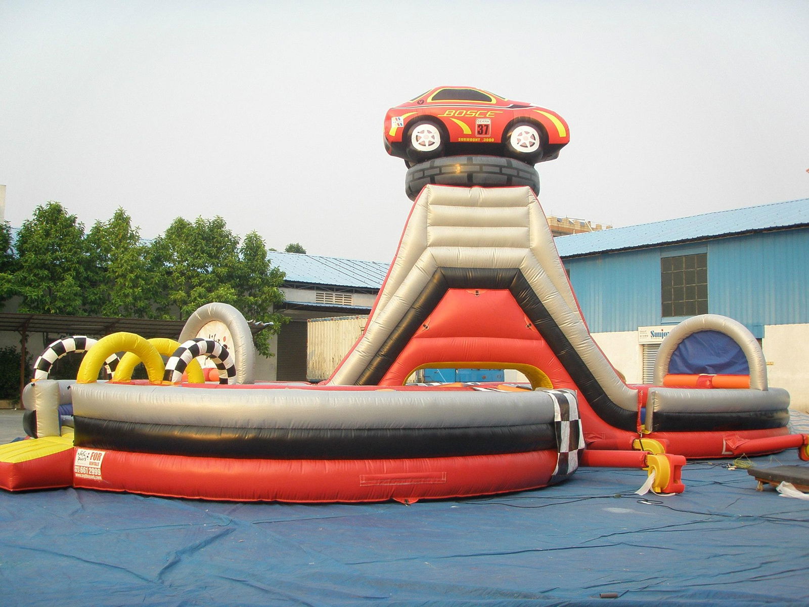 Top level hot selling inflatable wet dry bouncers with slide Castle 2