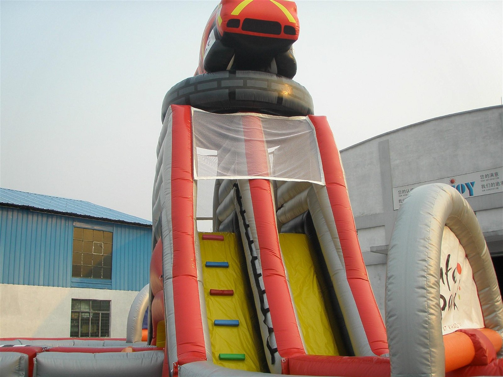 Top level hot selling inflatable wet dry bouncers with slide Castle 5