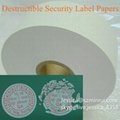 Custom White Warranty Label Adhesive Destructible Vinyl Paper                4