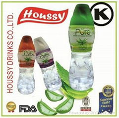 2016 FDA HACCP HOUSSY 330ml pure healthy aloe vera cube drink