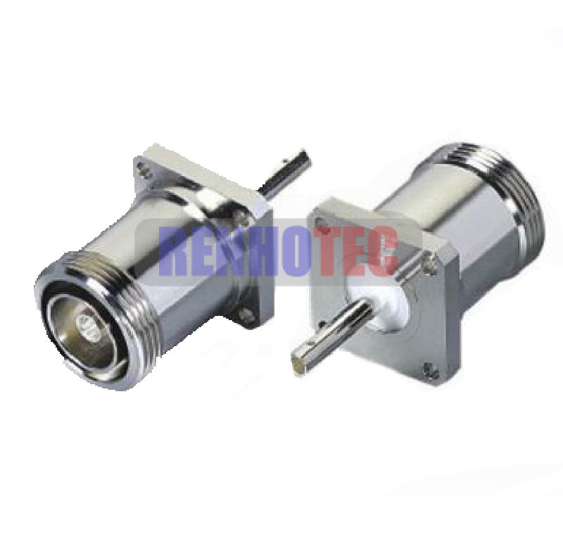 2015 hot 50 Ohm DIN 7/16 female panel flange mount connector  