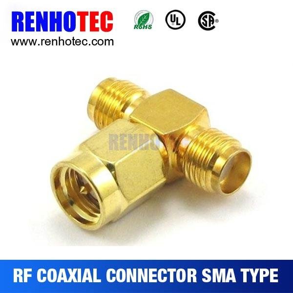 Two Female to one male T Sma connectors 