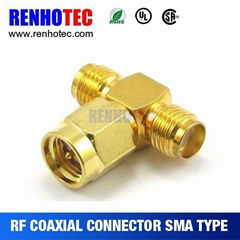 Two Female to one male T Sma connectors 