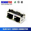 Multi-Port 8 pin pcb RJ45 Connector