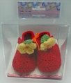 Hand crochet baby shoes wholesale cute handmade crochet knitting baby shoes flow 3