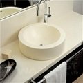 Corian Artificial Marble Cream Vanity And Sink