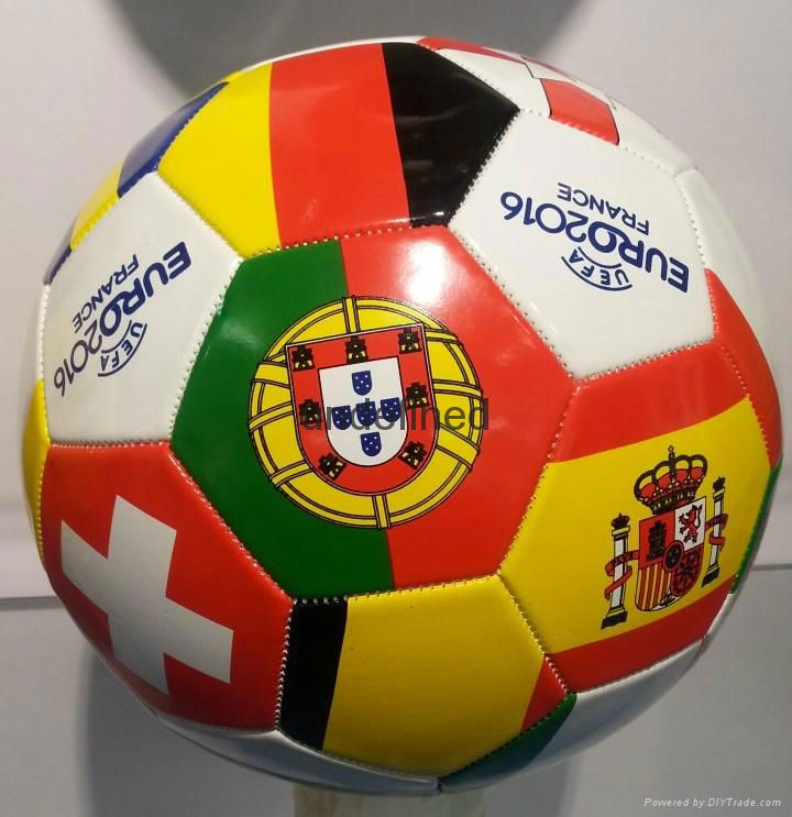 2016 High Quality Champions League PVC Soccer Balls with Country Flag 3