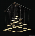 Manufactured high quality Zuosi acrylic chandelier interior decorative light  5