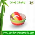 Spun bamboo bowl, 100% handmade in Vietnam ( skype: hangleknn_1)