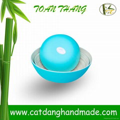 Vietnam handicraft various color bamboo bowl ( skype: hangleknn_1)